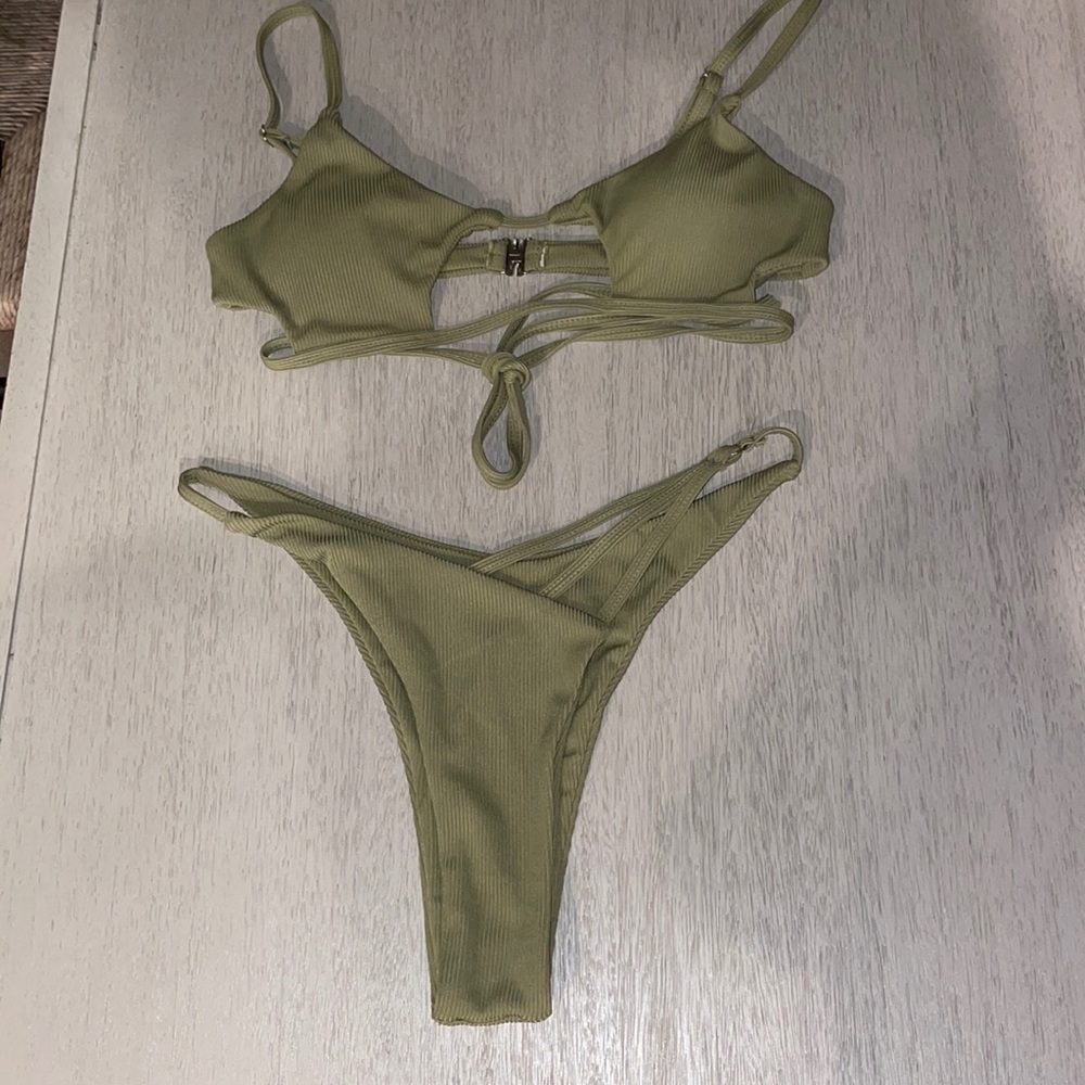 Olive Green Swimsuit Size Small